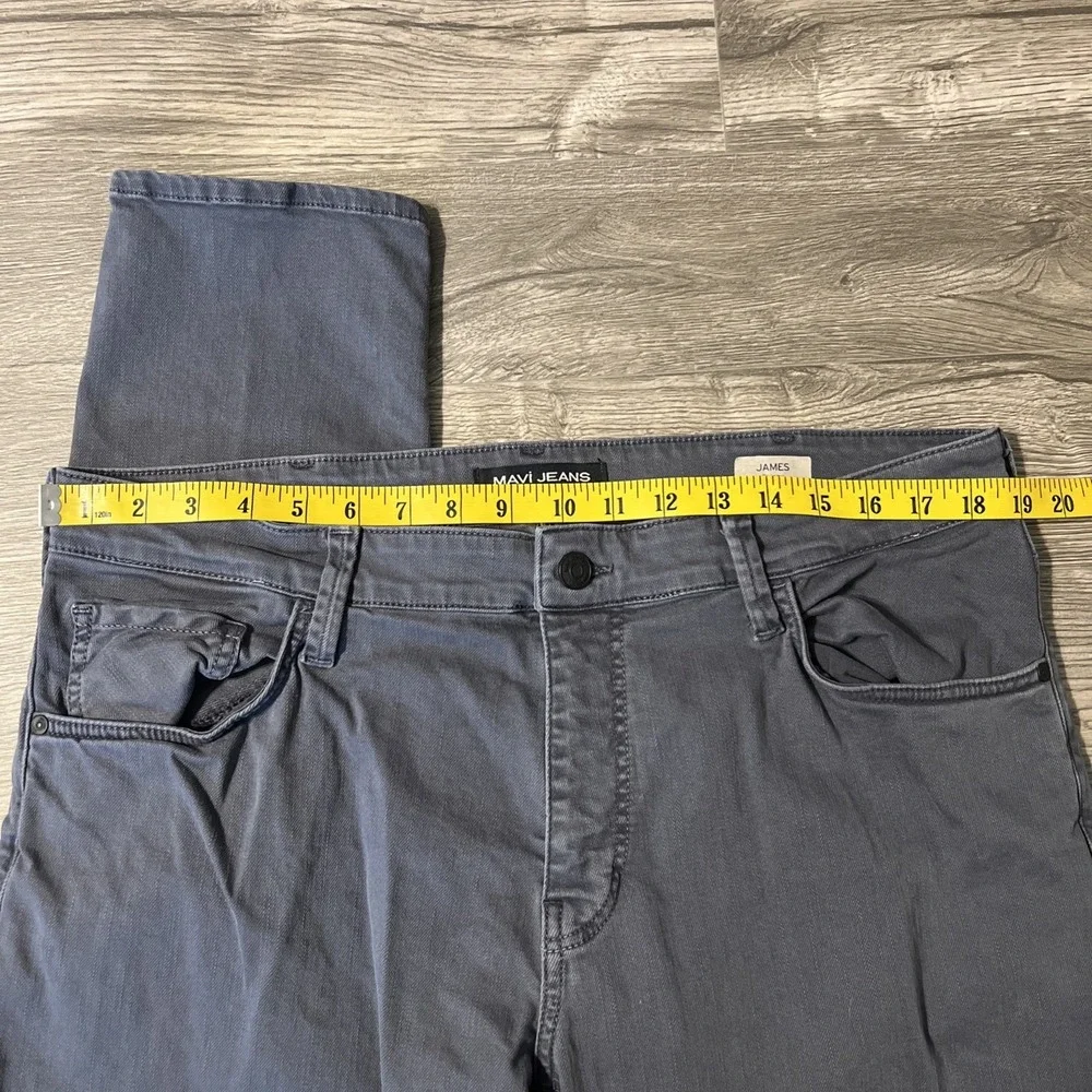 Mavi James Skinny Leg Dark Blue/Gray Stretch Men's Denim Jean Pants Size 38x32 - Picture 6 of 11